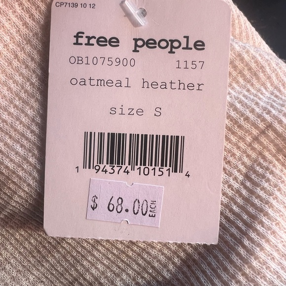 Free People, Small, Oatmeal Heather - Picture 3 of 4